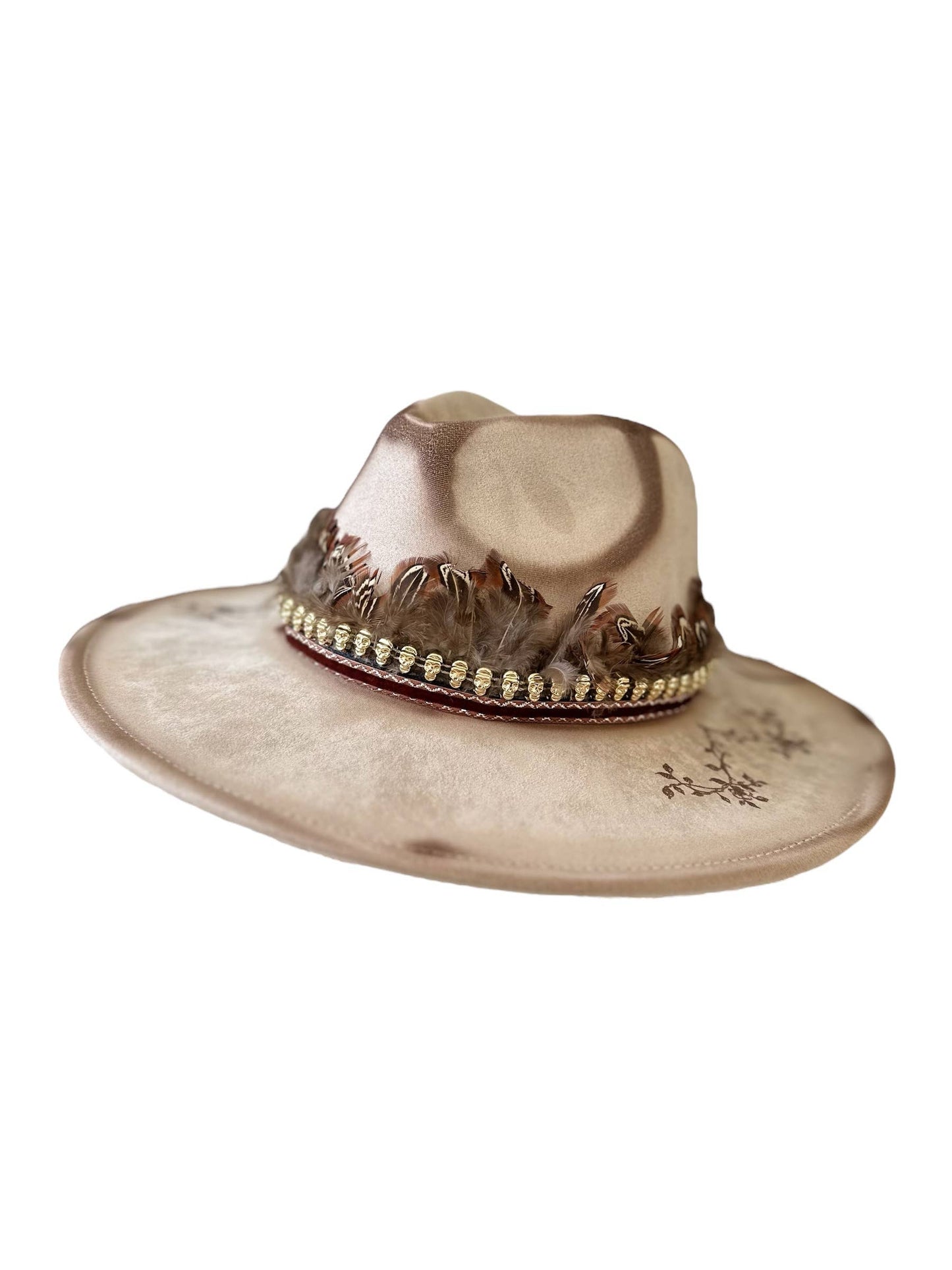 In Flight Burnt Hat Birds Western Cowboy Autumn 