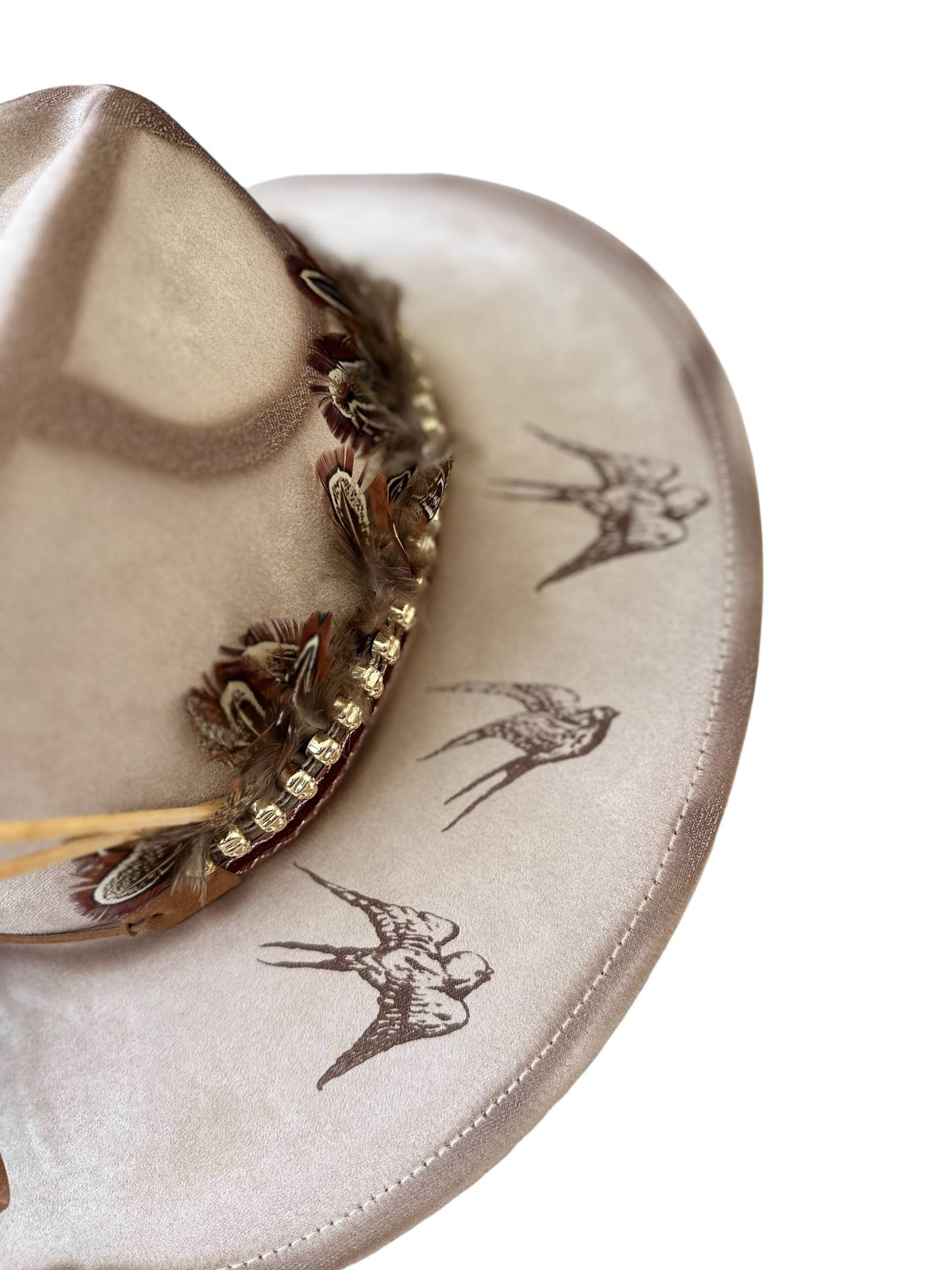 In Flight Burnt Hat Birds Western Cowboy Autumn 